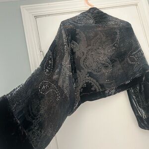 Whimsygoth Velvet Beaded Shrug Jacket/Scarf